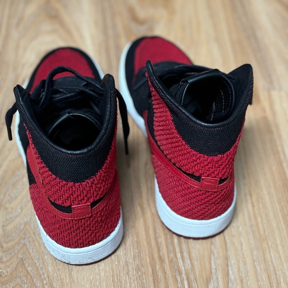 Air Jordan Red and Black Mesh Sneakers - Picture 9 of 9